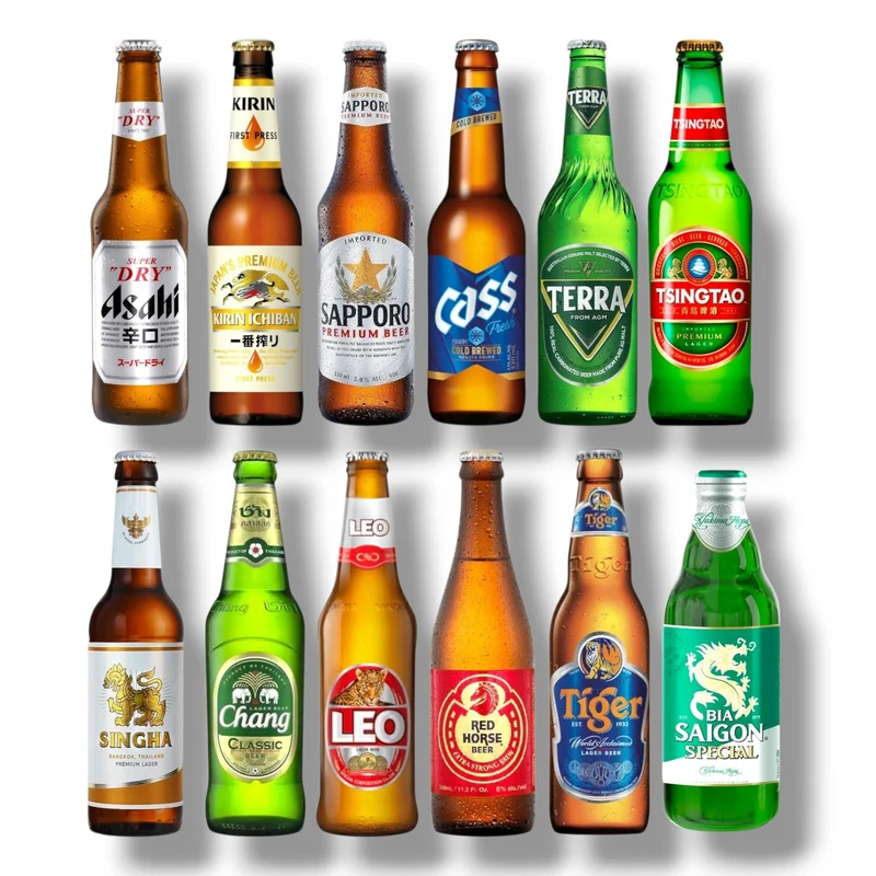 Asien Bierpaket XL – 12 verschiedene Biere