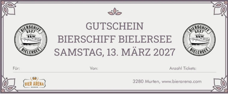 Gutschein Bier Schiff Bielersee 2027