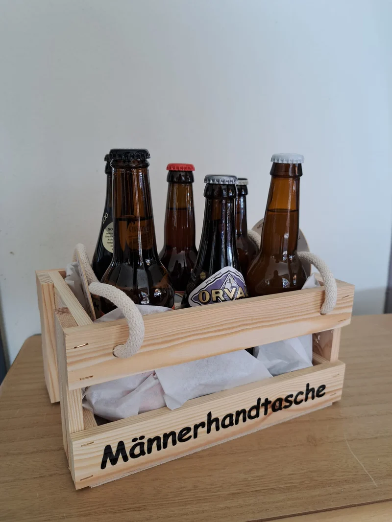 Handtasche für Männer Holzkiste (kein Versand)