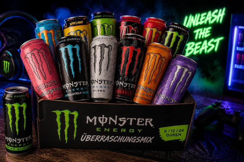 Monster Energy Überraschungsmix – 6, 12 oder 24 verschiedene Sorten