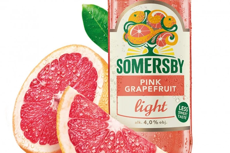Somersby Pink Grapefruit Light Bier 0,4 l – Leichtes Bier mit Grapefruitgeschmack
