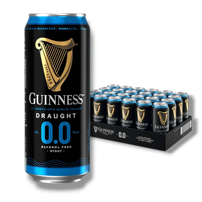 Guinness Draught 0.0 alkoholfrei 0,44l Dose – Irish Stout