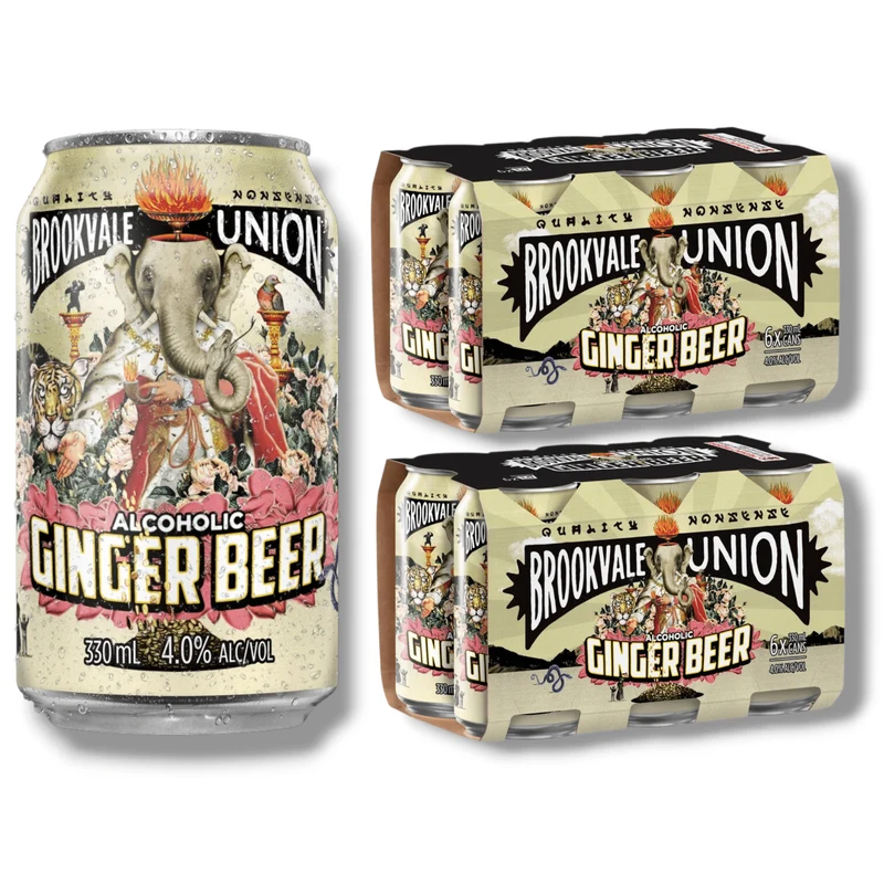 Brookvale Union Alcoholic Ginger Beer 0,33l – Premium Ingwerdrink 4,0 % Vol.