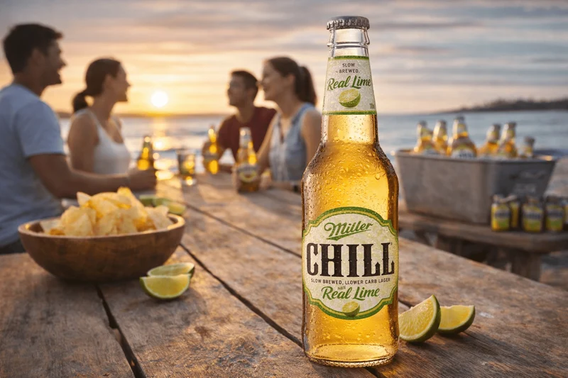 Miller Chill Real Lime 0,33l – Bier mit Limette & Lower Carb 4,0 % Vol.