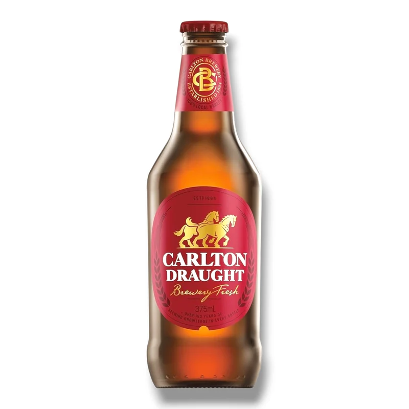 Carlton Draught Lager Stubby 0,375l – Australisches Lagerbier mit 4,6 % Vol.