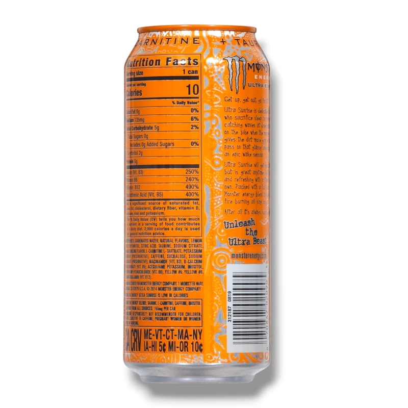 Monster Energy Ultra Sunrise Zero Sugar 473 ml – USA Import