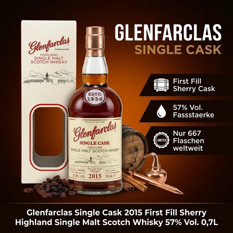 Glenfarclas 2015 Single Cask 7 The Local Dealer Community 0,7l, alc. 57 Vol.-%