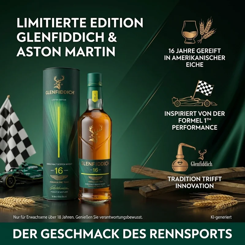 Glenfiddich 16 Jahre Aston Martin 2026 0,7l, alc. 43 Vol.-%