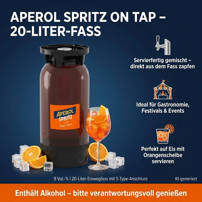 Aperol Spritz 20l, alc. 9 Vol.-%