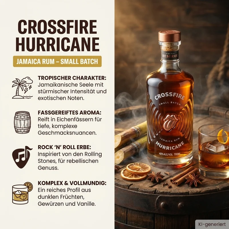 Crossfire Hurricane "Rolling Stones" Rum 0,7l, alc. 40 Vol.-%