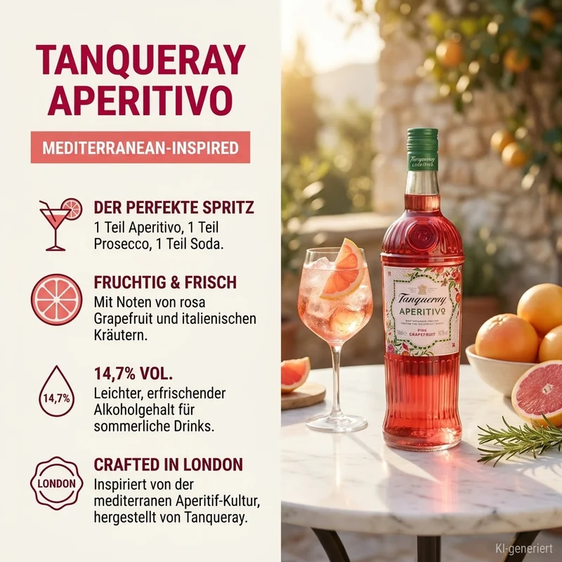 Tanqueray Aperitivo Pink Grapefruit 0,7l, alc. 14,7 Vol.-%