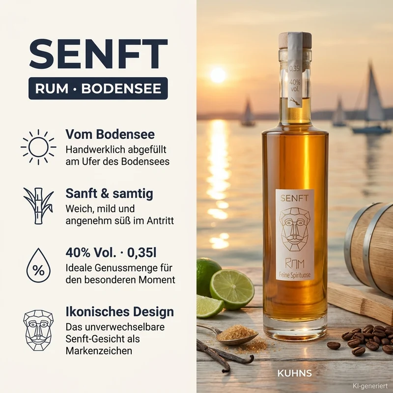 Senft Bodensee Rum 0,35l, alc. 40 Vol.-%