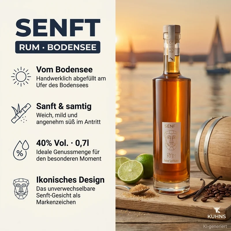 Senft Bodensee Rum 0,7l, alc. 40 Vol.-%