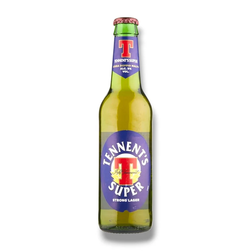 Tennent’s Super Strong Lager 0,33l – Starkes Lagerbier mit 9% Vol.