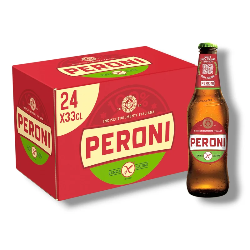 Peroni Senza Glutine 0,33l– Italienisches glutenfreies Lagerbier 5,1 % Vol.