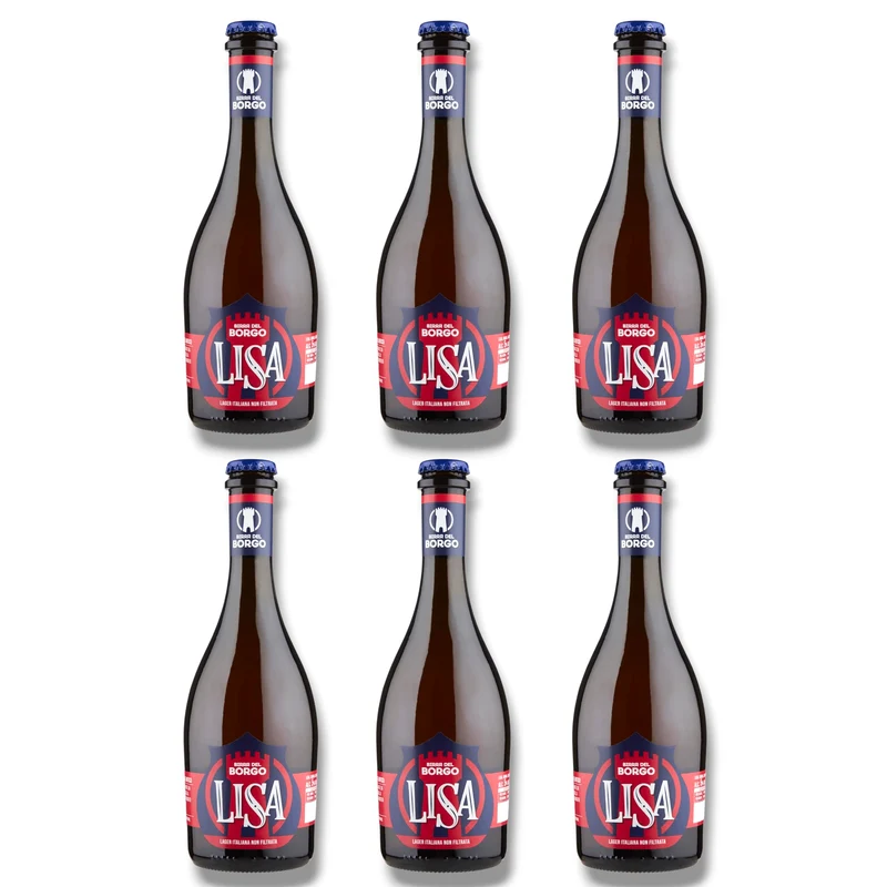 Birra del Borgo LISA 0,5l – Unfiltriertes italienisches Lagerbier mit 5 % Vol.