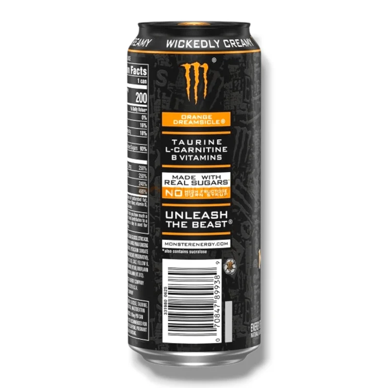 Monster Energy Orange Dreamsicle 473 ml – Zero Sugar USA Import