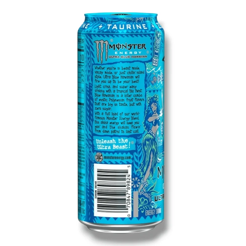 Monster Energy Ultra Blue Hawaiian 473 ml – Zero Sugar USA Import
