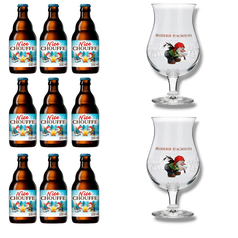 La Chouffe Geschenkset- belgisches Bier & Orignalglas