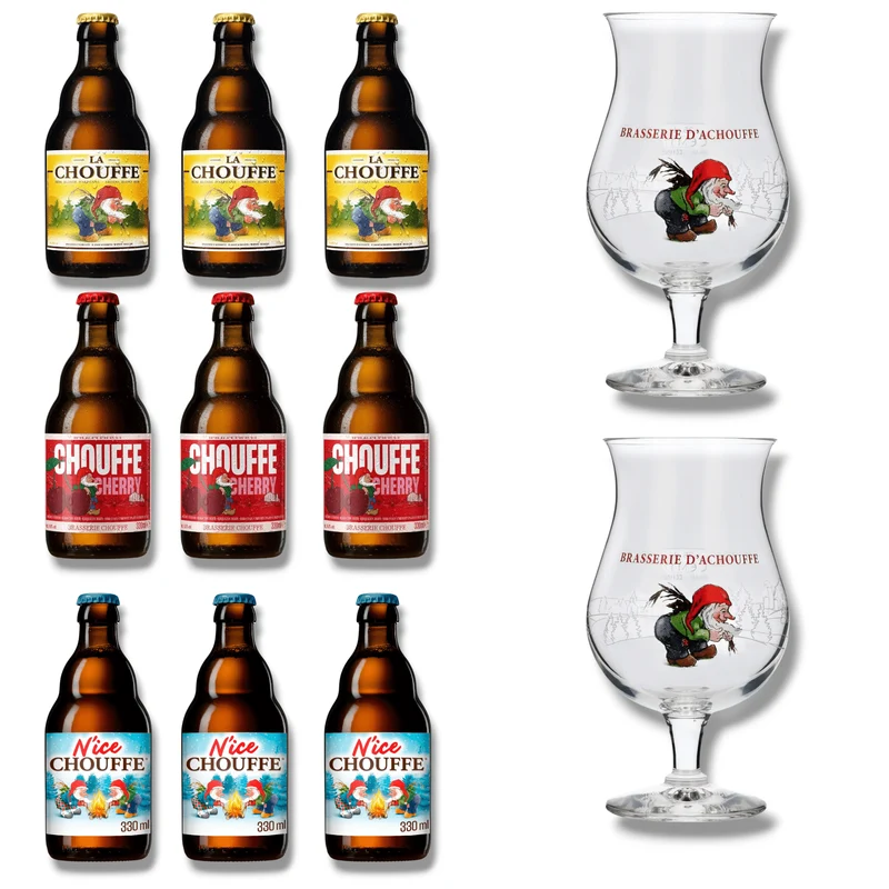 La Chouffe Geschenkset- belgisches Bier & Orignalglas