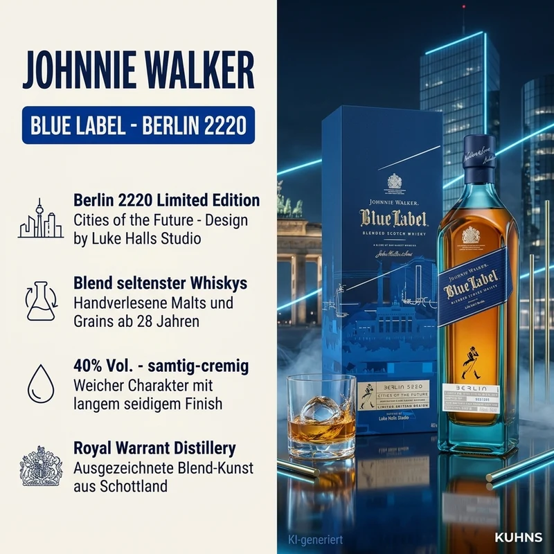 Johnnie Walker Blue Label Berlin 2220 0,7l, alc. 40 Vol.-%