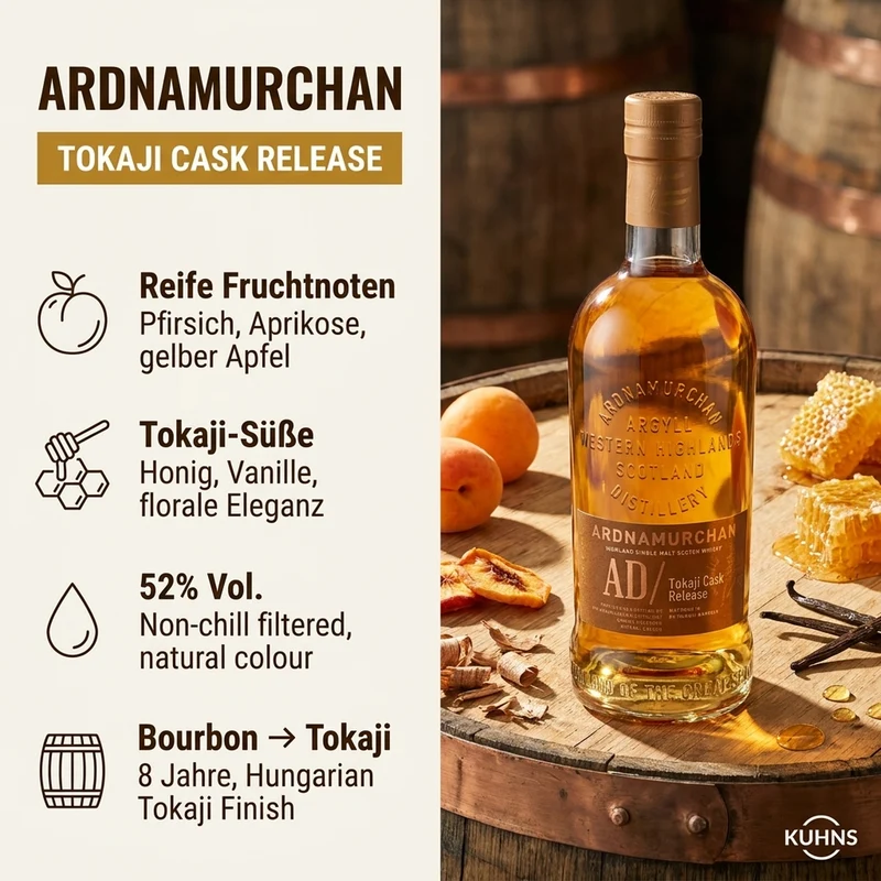 Ardnamurchan AD/ Tokaji Cask Release 0,7l, alc. 52 Vol.-%
