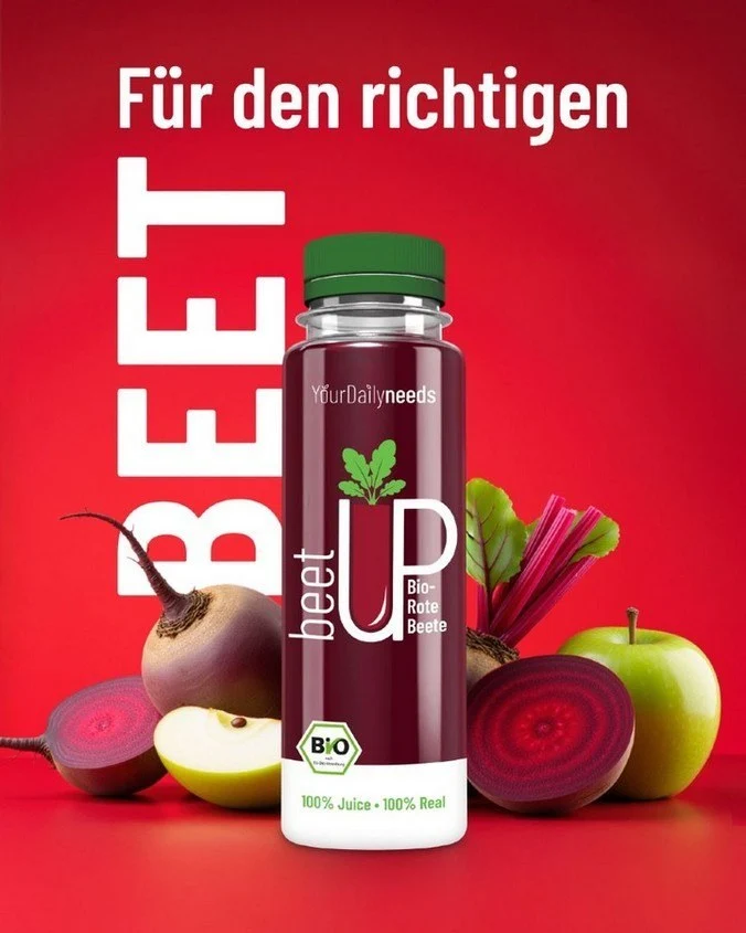 YourDailyneeds beet UP — Bio Rote-Beete-Saft 12x0,25l