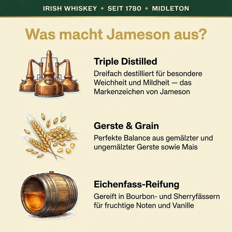 Jameson Blended Irish Whiskey, 1,0l, alc. 40 Vol.-%