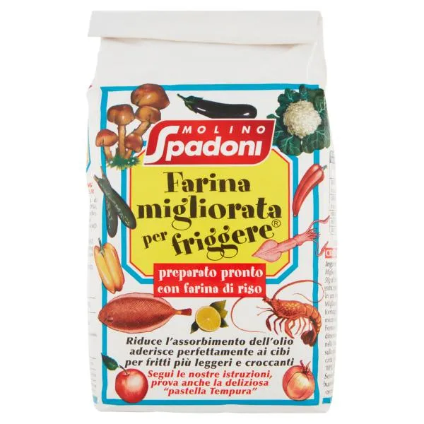 Molino Spadoni Farina migliorata per friggere preparato pronto con farina di riso 1000 g