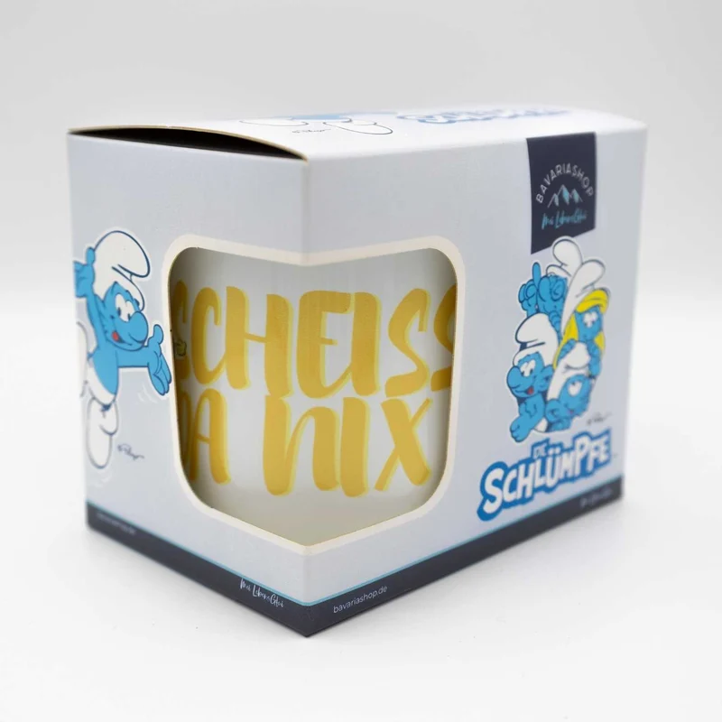 ®Die Schlümpfe Tasse "Scheiß da nix"