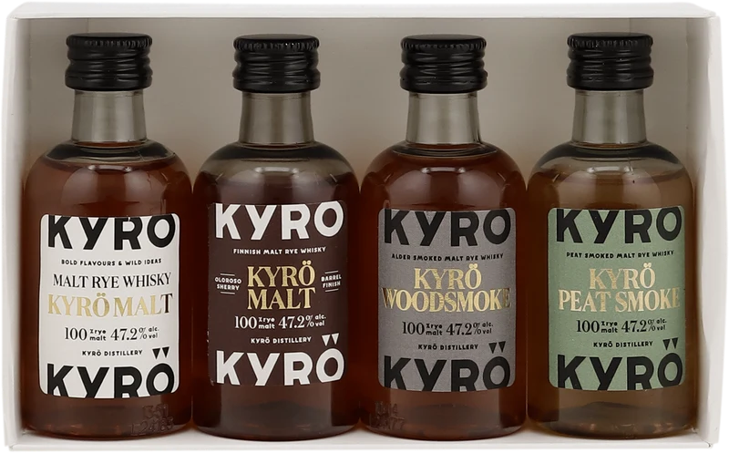 Kyrö Whisky Tasting Set 4x0,05l, alc. 47,2 Vol.-%