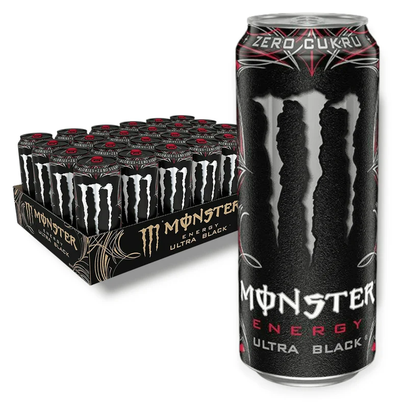 Monster Energy Ultra Black 0,5l– Zuckerfrei & Fruchtig mit Kirsch