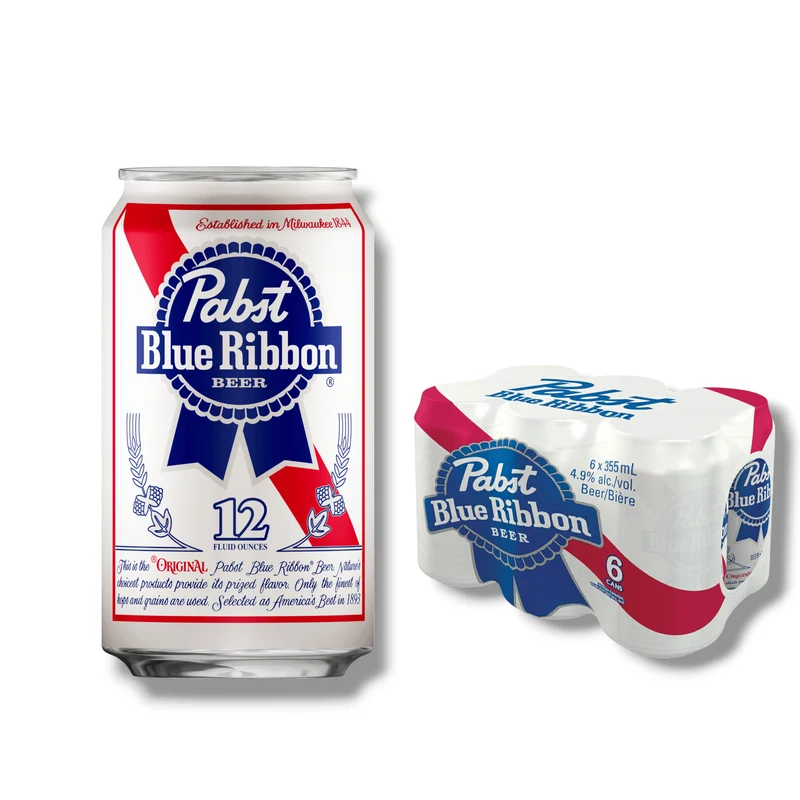 Pabst Blue Ribbon Beer 355 ml – Amerikanisches Lagerbier 4,8 % Vol.