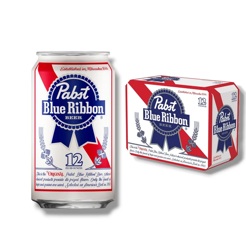 Pabst Blue Ribbon Beer 355 ml – Amerikanisches Lagerbier 4,8 % Vol.
