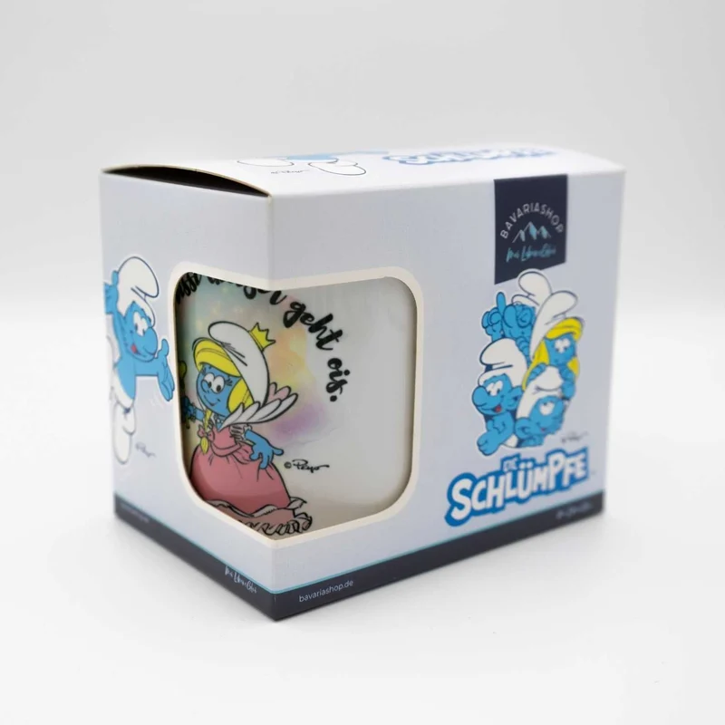 ®Die Schlümpfe Emailletasse "Glitzer"