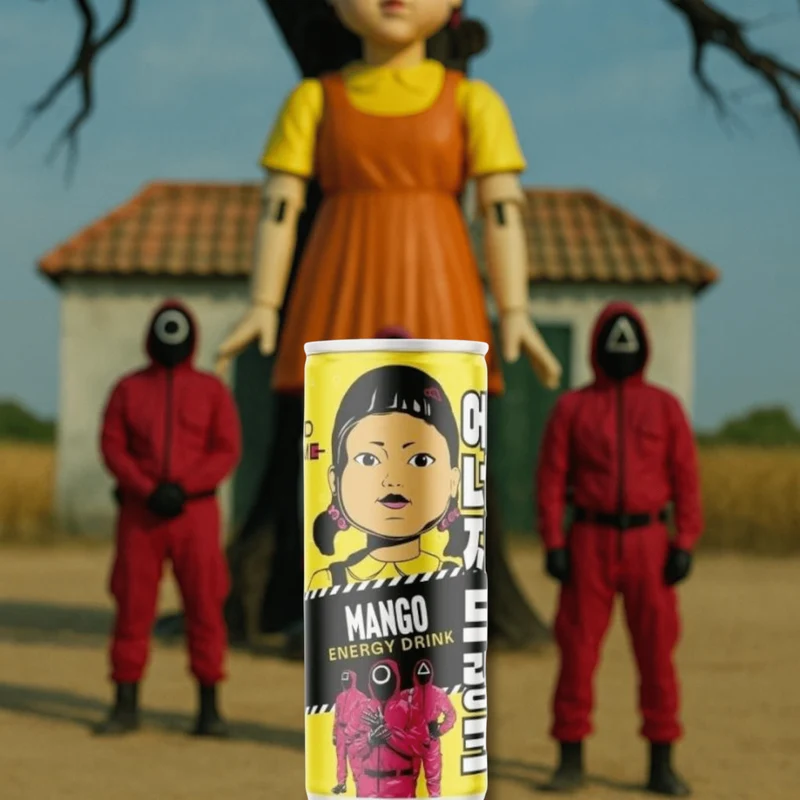 Squid Game Mango Energy Drink – 250ml Dose mit Koffein