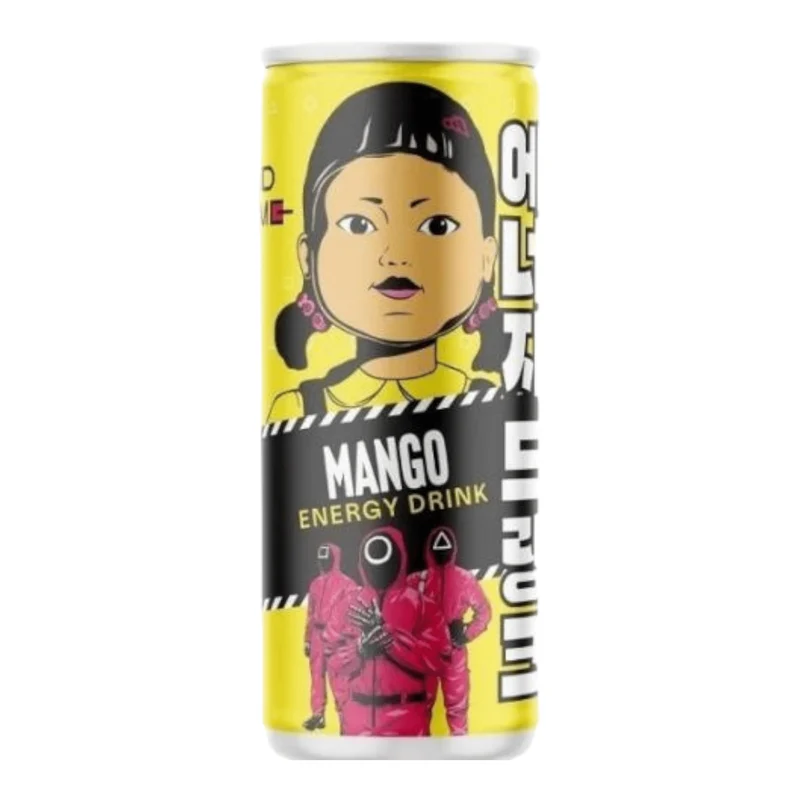 Squid Game Mango Energy Drink – 250ml Dose mit Koffein