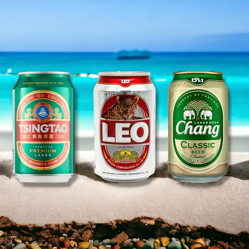Asien Dosenbier Mix – Tsingtao, Leo & Chang