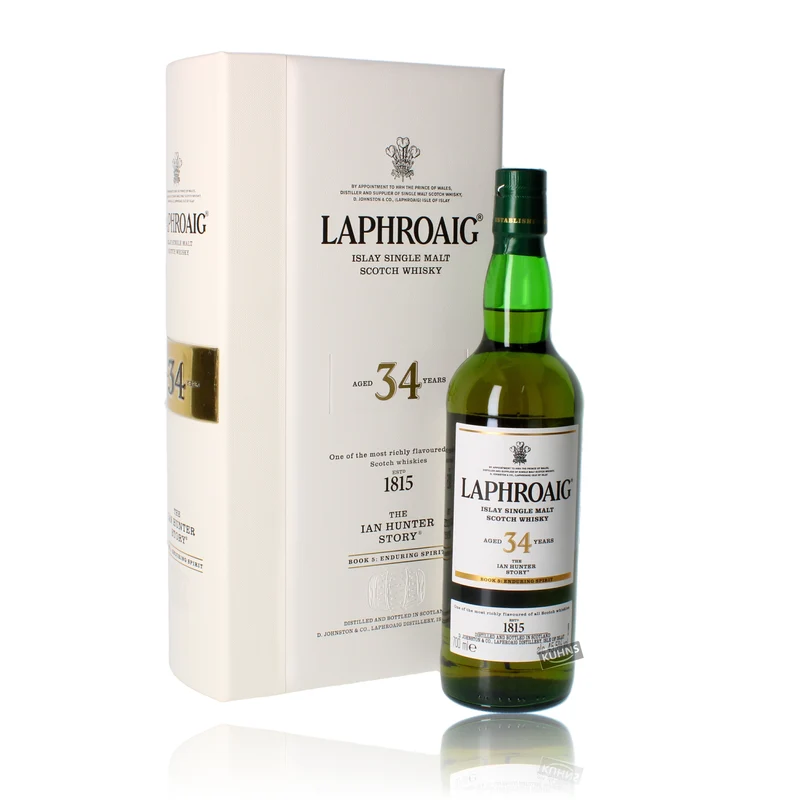 Laphroaig 34 Jahre Ian Hunter Story Book 5 0,7l, alc. 45,5 Vol.-%