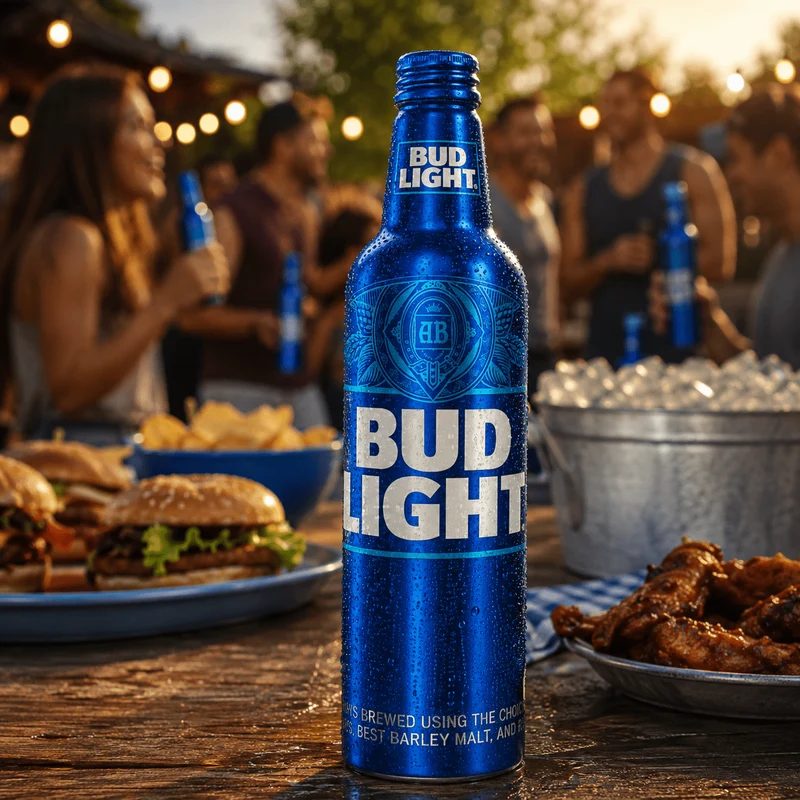 Bud Light Aluminium Bottle 473ml- Original USA Import mit 4,2% Vol.
