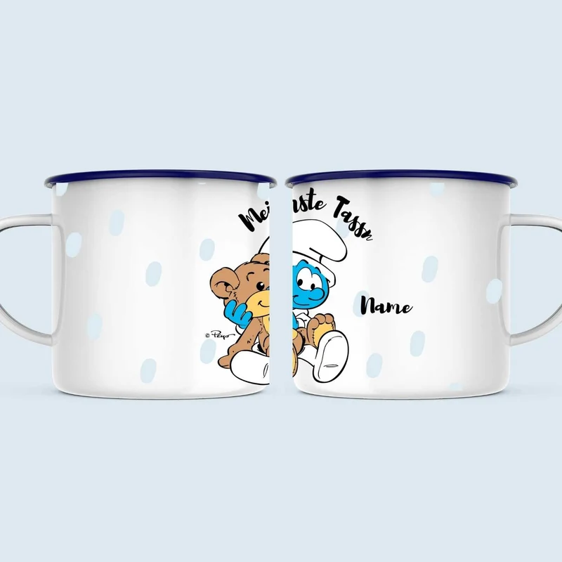 ®Die Schlümpfe Tasse "Mei erste Tassn" mit Wunschnamen