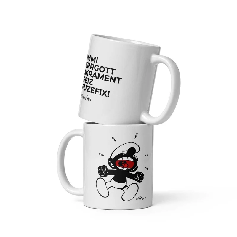 ®Die Schlümpfe Tasse "Himme Herrgott"