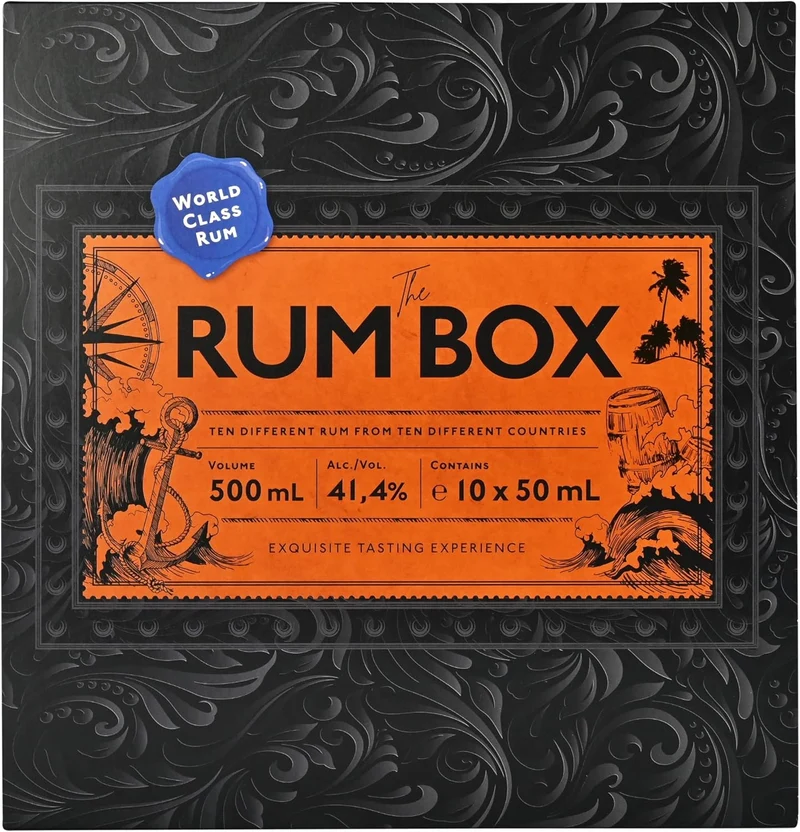 The Rum Box World Class Blue Set, alc. 41.4 Vol.-%, 10x50ml