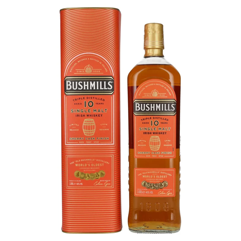 Bushmills 10 Jahre Sherry Cask Finish 1,0l, alc. 46 Vol.-%