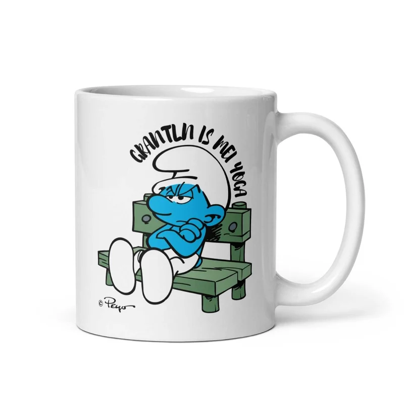 ®Die Schlümpfe Tasse "Grantln is mei Yoga"