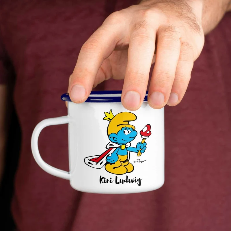 Die Schlümpfe Emailletasse "Kini"