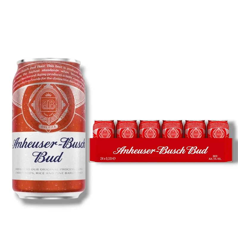 Bud Beer Dose – Amerikanisches Lagerbier mit 5% Vol.