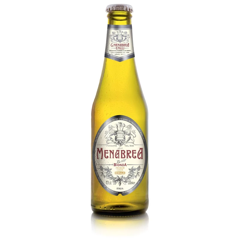 Birra Menabrea Bionda 0,33l – Premium Lager aus Italien mit 4,8% Vol.