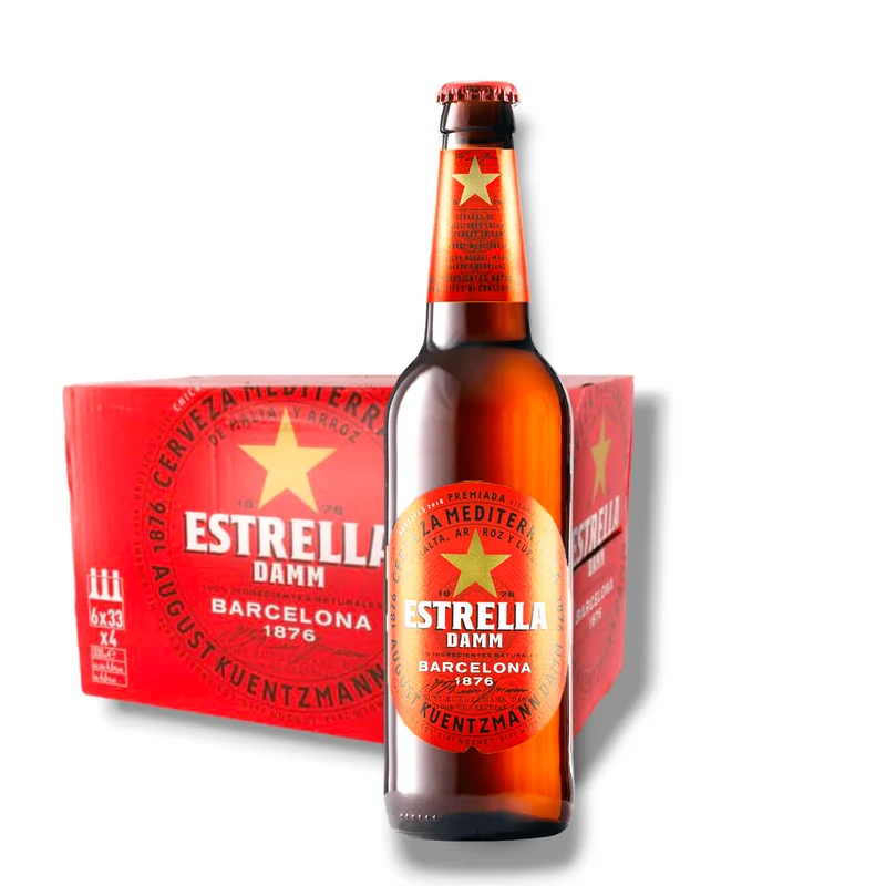 Estrella Damm 0,33l - das beliebteste Bier der Katalanen mit 5,4% Vol.
