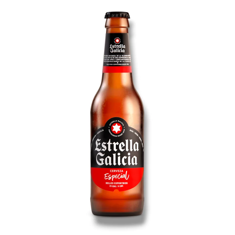 Estrella Galicia Especial 0,33l- Spezialbier aus Spanien mit 5,5% Vol.